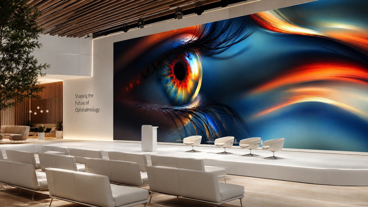 Congress stage with a large-format Eyeland visual